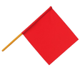 CraftPro Red Safety Flag with Durable Wooden Handle
