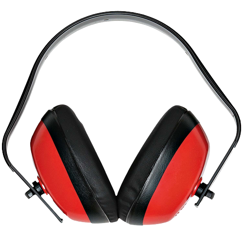 Red Universal Earmuff – Adjustable Noise-Reducing Hearing Protection – CraftPro

