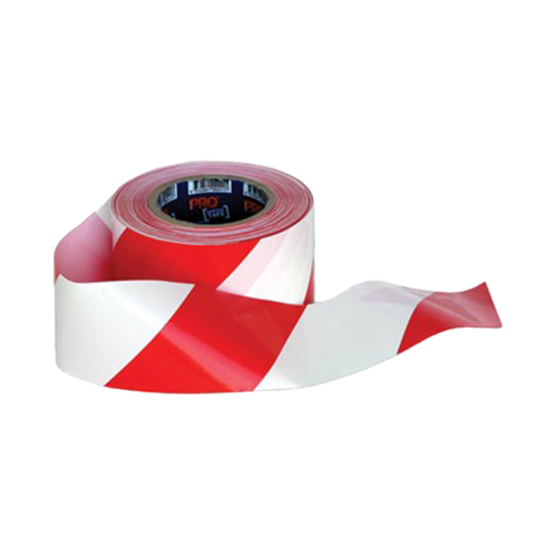CraftPro 500m Red & White Hazard Barrier Tape Roll

