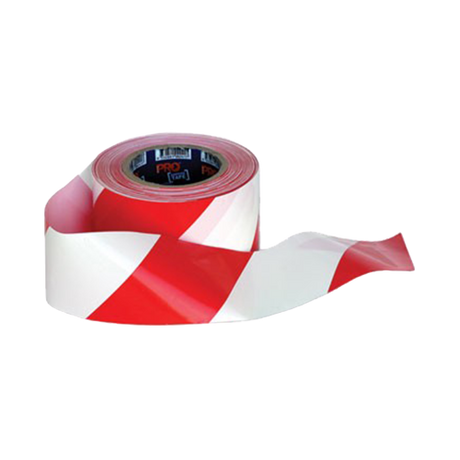 CraftPro 500m Red & White Hazard Barrier Tape Roll

