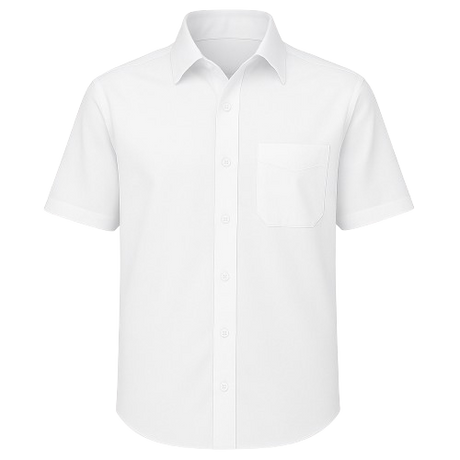 CraftPro Short Sleeve School Uniform Shirt with Chest Pockets and Pen Divider
