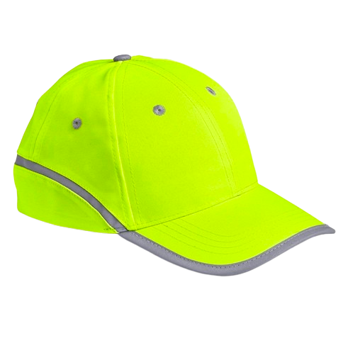 CraftPro Signal 6 Panel Hi-Viz Cap with Reflective Trim and Velcro Closure

