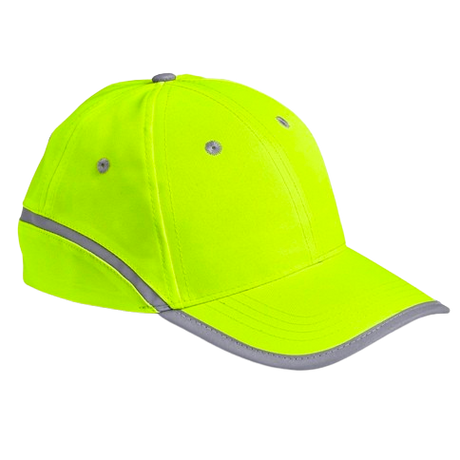 CraftPro Signal 6 Panel Hi-Viz Cap with Reflective Trim and Velcro Closure

