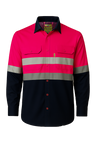 Titan Ladies Long Sleeve Cotton Work Shirt with Reflective Tape

High-visibility vented women's work shirt – front view

Breathable long sleeve work shirt for women – back vent detail

Reflective safety shirt for women – arms, chest & waist tape

CraftPro ladies workwear – durable 100% cotton shirt