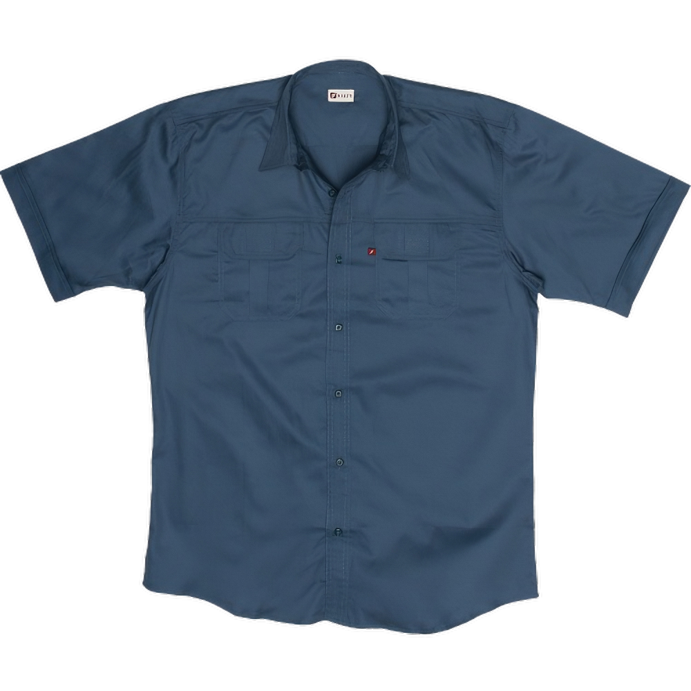Tugela Men's Bush Shirt-Blue-Safari wear-Outdoor Clothing