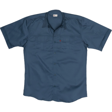 Tugela Men's Bush Shirt-Blue-Safari wear-Outdoor Clothing