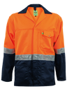 Titan Two-Tone Polycotton Conti Jacket – Reflective Workwear with Navy/Lime Finish

