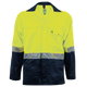 Titan Two-Tone Polycotton Conti Jacket – Reflective Workwear with Navy/Lime Finish

