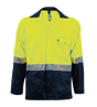 Titan Two-Tone Polycotton Conti Jacket – Reflective Workwear with Navy/Lime Finish

