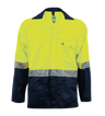 Titan Two-Tone Polycotton Conti Jacket – Reflective Workwear with Navy/Lime Finish

