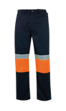 Titan Two-Tone Polycotton Conti Trouser – Reflective Navy/Orange Work Pants

