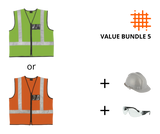 CraftPro Reflective Vest, Sporty Spectacle & Hardhat Bundle
