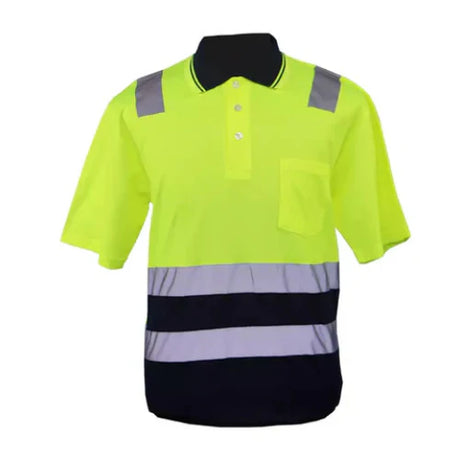 Vulcan Hi Viz Golfer with reflective tape, breathable high-visibility work shirt for construction, mining, logistics and industrial workers in South Africa.