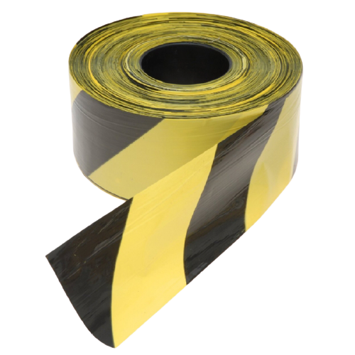 CraftPro 500m Yellow & Black Hazard Barrier Tape Roll

