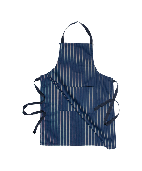 Apron Butchers Striped Navy White Workwear Apparel Chef Uniform Hospitality 