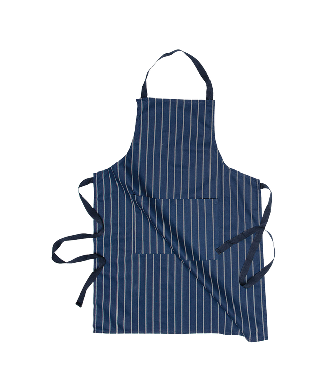 Apron Butchers Striped Navy White Workwear Apparel Chef Uniform Hospitality 
