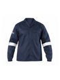 Vulcan D59 Blaze Flame and Acid Conti Jacket with reflective tape, 100% cotton flame-retardant and acid-resistant industrial workwear for mining, welding, construction, and oil & gas industries.