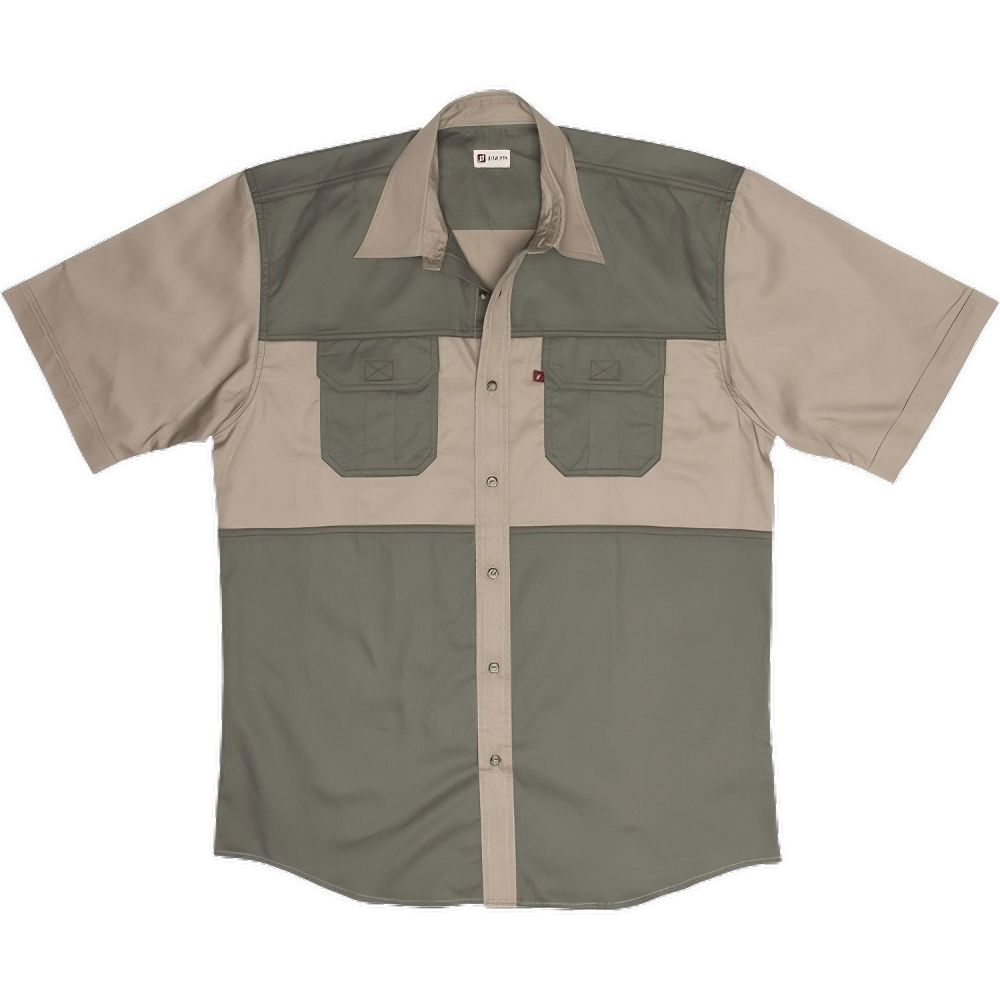 Delta two-tone Safari shirt-Green-Safari wear-Outdoor Clothing