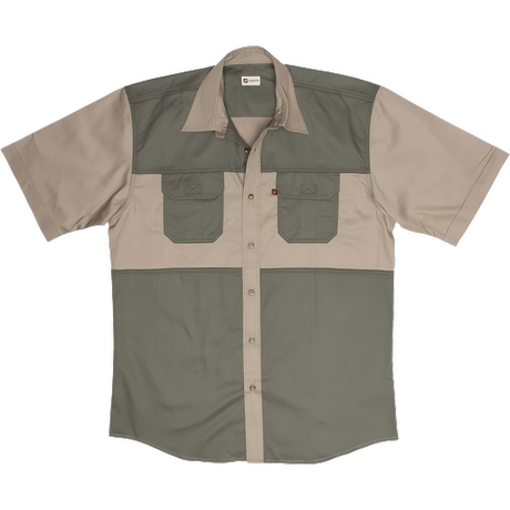 Delta two-tone Safari shirt-Green-Safari wear-Outdoor Clothing