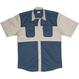 Delta two-tone Safari shirt-Blue-Safari wear-Outdoor Clothing