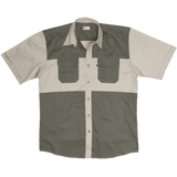 Delta two-tone Safari shirt-olive-Safari wear-Outdoor Clothing