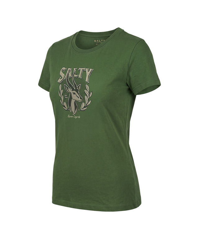 Ladies Bush Sprinbok Tshirt Green