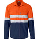 Vulcan Vented Reflective Mining Shirt with high-visibility reflective tape and vented back, made from 100% cotton for mining and industrial work.