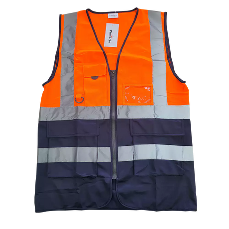 Pinnacle Signalling Hi-Vis Reflective Safety Vest with reflective tape for construction, roadworks and industrial PPE.