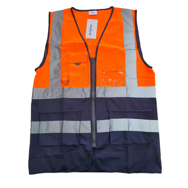 Pinnacle Signalling Hi-Vis Reflective Safety Vest with reflective tape for construction, roadworks and industrial PPE.