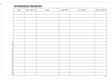 CraftPro A4 Attendance Register – 200 Pages in Landscape Format for Daily Sign-Ins

