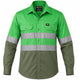 Vulcan Vented Reflective Mining Shirt with high-visibility reflective tape and vented back, made from 100% cotton for mining and industrial work.