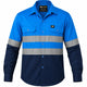 Vulcan Vented Reflective Mining Shirt with high-visibility reflective tape and vented back, made from 100% cotton for mining and industrial work.