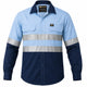Vulcan Vented Reflective Mining Shirt with high-visibility reflective tape and vented back, made from 100% cotton for mining and industrial work.