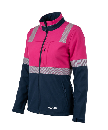 Womens Hi Vis Two Tone Utility Softshell Jacket