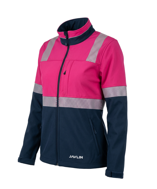 Womens Hi Vis Two Tone Utility Softshell Jacket